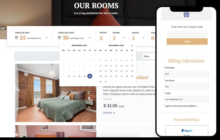 Booking-Focused Websites